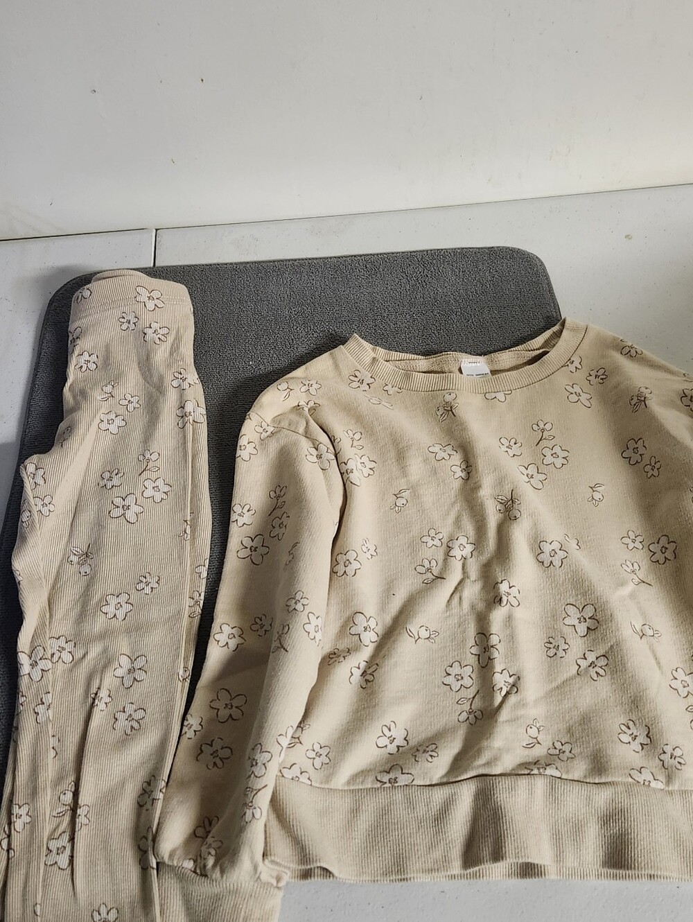 Carter's Cream Floral Sweatshirt & Leggings Set